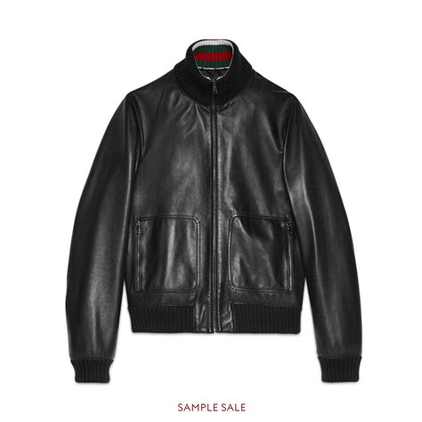 gucci leather bomber jackets|vintage Gucci leather jacket men's.